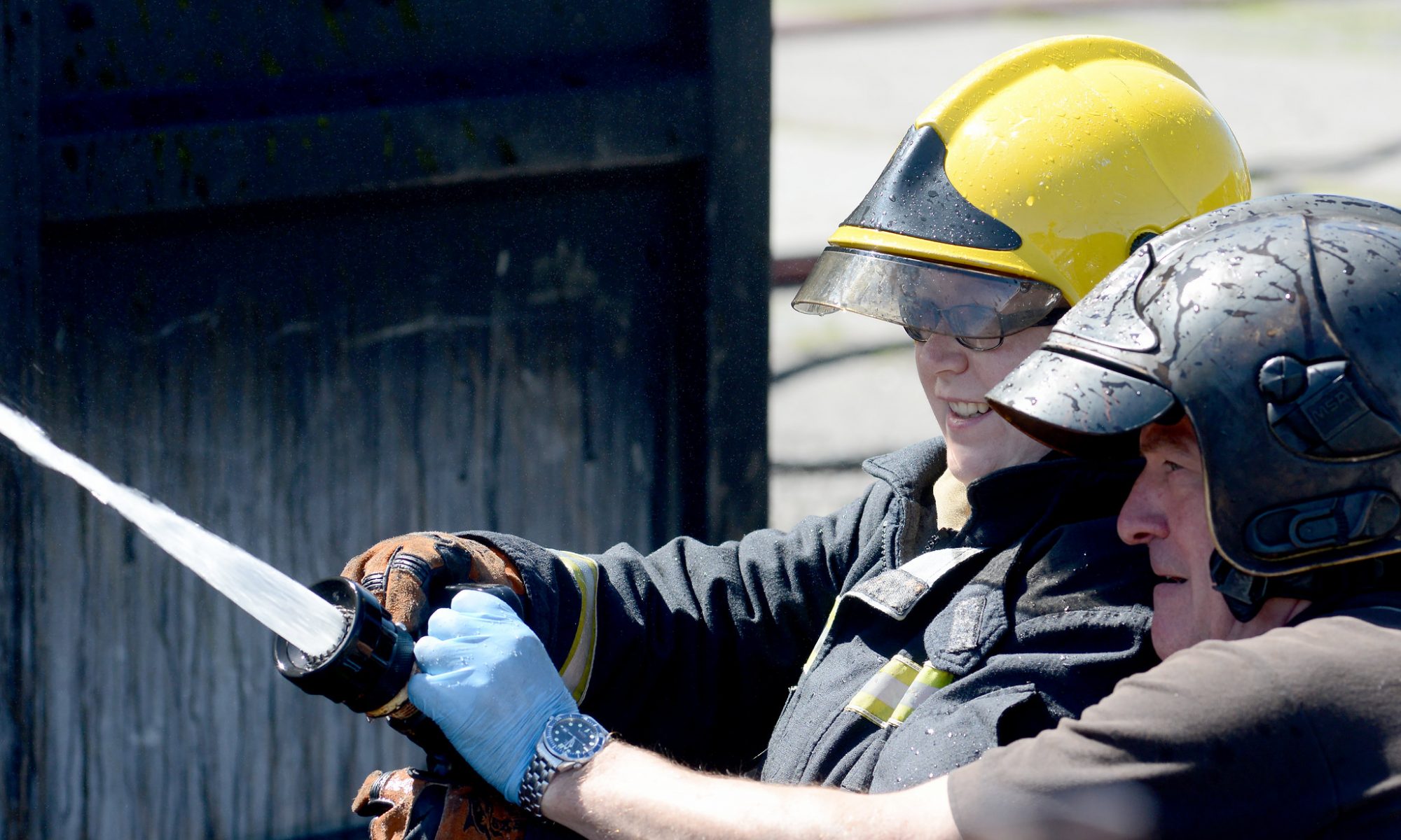 Fire hose handling training