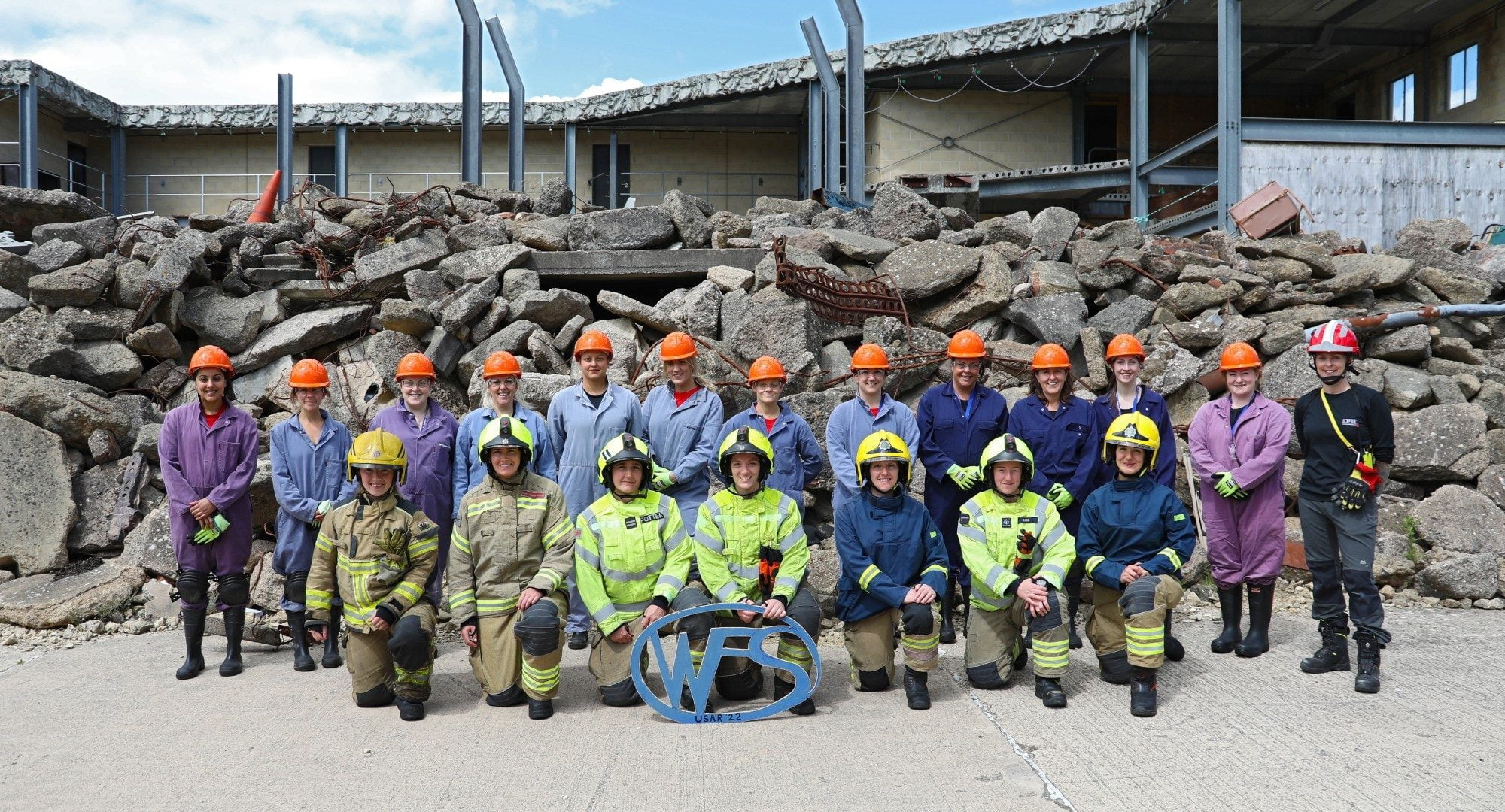 Group of delegates together on the incident training ground