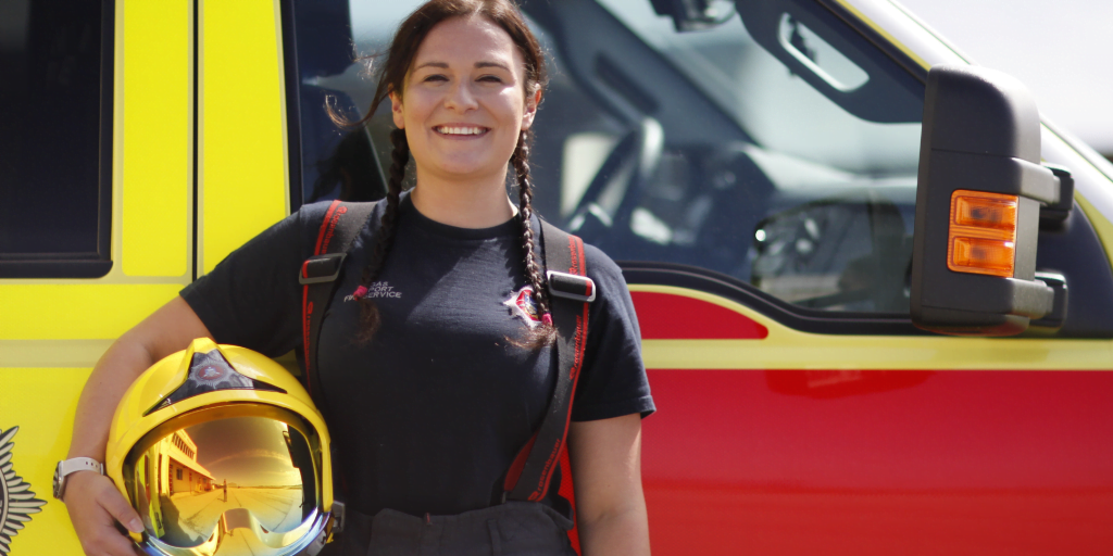 Airport Firefighter achieving new heights - Women in the Fire Service UK