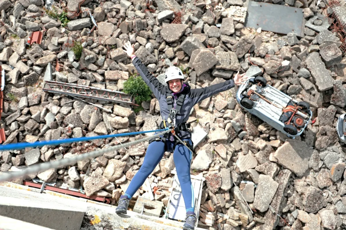 Fire Fighter abseiling
