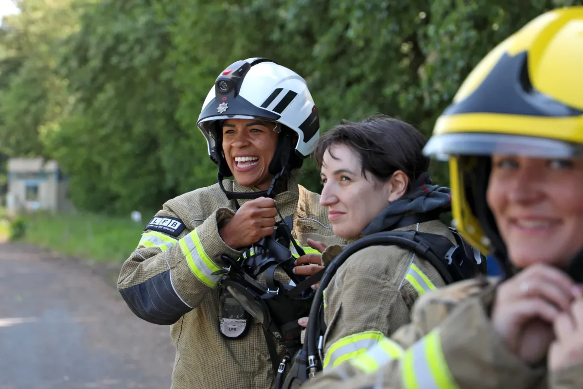 Female fire fighter